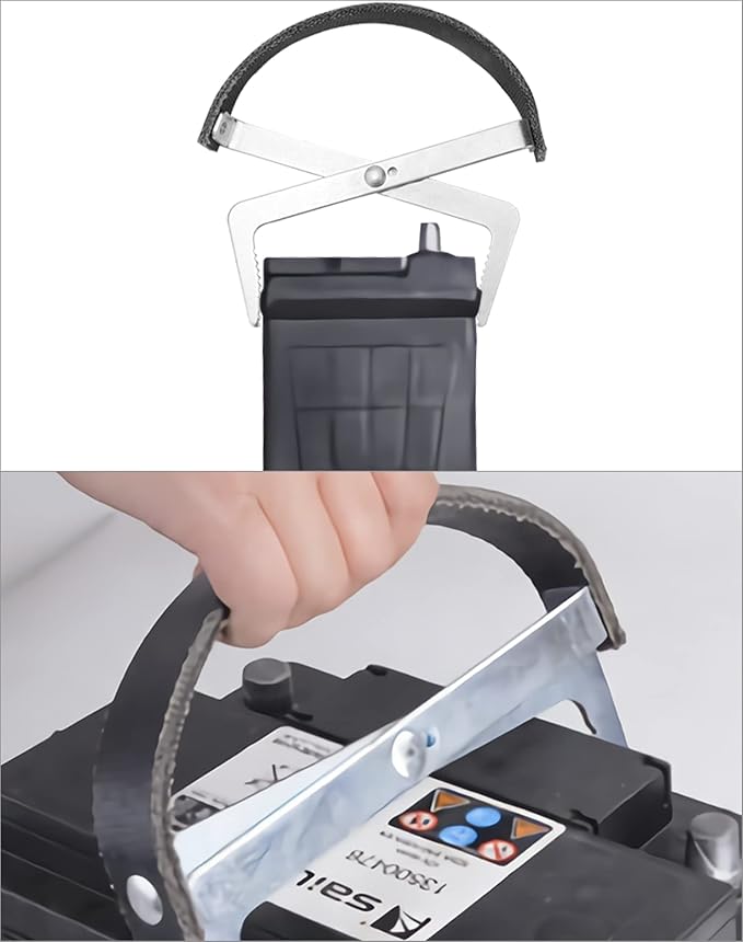 QWORK Battery Carrier, Universal Side Lift Car Battery Holder, Fits 7inch(175 mm) Wide Battery