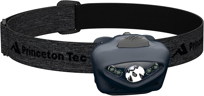 Princeton Tec Vizz Headlamp 550 Lumen Dimmable LED, IPX7 Water Resistance, Essential Outdoor Accessory for Hiking, Backpacking, Camping, Running, and Safety Preparedness, Blue, New Version