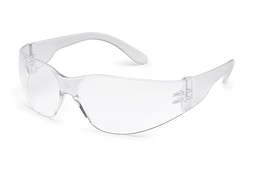 Gateway Safety 4680 UL-Certified StarLite Safety Glasses, Clear Lens, Clear Temple (Pack of 10)