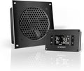 AC Infinity AIRPLATE T3, Quiet Cooling Fan System 6" with Thermostat Control, for Home Theater AV Cabinets