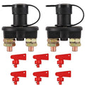 2PCS Battery Disconnect Switch, 12V 24V Battery Isolator Cut Off Power Kill Switch for Marine Car Boat RV ATV Auto Truck Vehicle, On Off Battery Master Switch with Waterproof Key and Cover