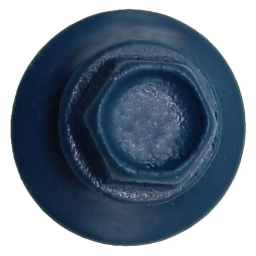 Metal ROOFING SCREWS: (250)10 x 2" Heron Blue Hex Head Sheet Metal Roof Screw. Self starting metal to wood siding screws. EPDM washer. Colored head