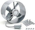 Criditpid 15" Gable Mount Vent Attic Fan, Exhaust Ventilation Fan with Adjustable Thermostat for Gable, Home, Shed, Garage, Portable Building, 3.4A, 1650CFM, 1075RPM, 2500 Sq.Ft Coverage Area.