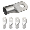 SELTERM 5pcs 4/0 AWG 3/8" Stud Tinned Copper Wire Lugs, Ring Terminals, Battery Cable Ends, 0000 Gauge Ring Terminal Connectors, UL Marine Grade Electrical Terminal Connectors