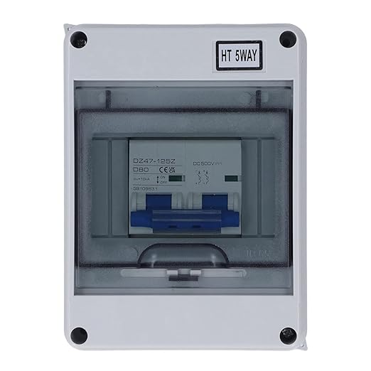 DZ47-125Z D80 Miniature Circuit Breaker 500V 80A DC Disconnect Switch PV Combiner Box IP65 Distribution Box for Photovoltaic Solar Panel Grid Connected System