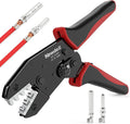 Newdeli Wire Crimping Tool for Solar Connectors - AWG 14 12 10 MC4 Crimping Tool Ratchet Wire Crimper for MC4 Connector Ratcheting Crimping Plier Crimp Tool
