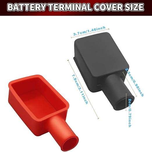 Battery Terminal Cover Flexible Positive and Negative Battery Terminal Protectors Car Insulating Battery Cover Red and Black Top Post Cap for Car Motorcycle Truck 4pcs