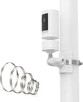 Camera Mount Pipe Mounting Bracket for Stick Up Cam/Pro/Battery with Pan-Tilt, R ing Indoor Camera, Spotlight Cam, Spotlight Camera Plus/Pro Surveillance Camera & Solar Panel (White)