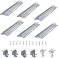 Solar Panel Mounting Brackets Rails Kit Aluminium Solar Panel Brackets for Metal Roof, Tin Roof, Flat Roof, Sheet Roof, RV, Silver (1-2 Solar Panels )