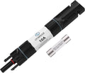 OYMSAE 10A Solar Fuse Holder Inline Male and Female Connector 10 Amp PV Fuse for Solar Panel, Waterproof, Black