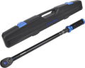 1/2-Inch Drive Click Torque Wrench, Dual-Direction Click Professional Torque Wrench 40-300FT.LB/54.2-406.8N.M, Dual Range Scales Graduated in FT.LB and N.M, Blue
