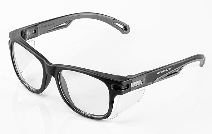 KOZIFACE E52 Anti-Fog Safety Glasses, ANSI Z87.1 Eye Protection with Side Shields, Clear Lens, Lightweight for Work, Lab DIY