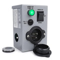 TIPHOPE Manual Generator Transfer Switch with Circuit Breaker,125V 15 Amp NEMA 5-15P Pre Wired Power Transfer Switch Weatherproof Generator Inlet Box for Generator Outdoor Indoor Use-1 Year Waranty