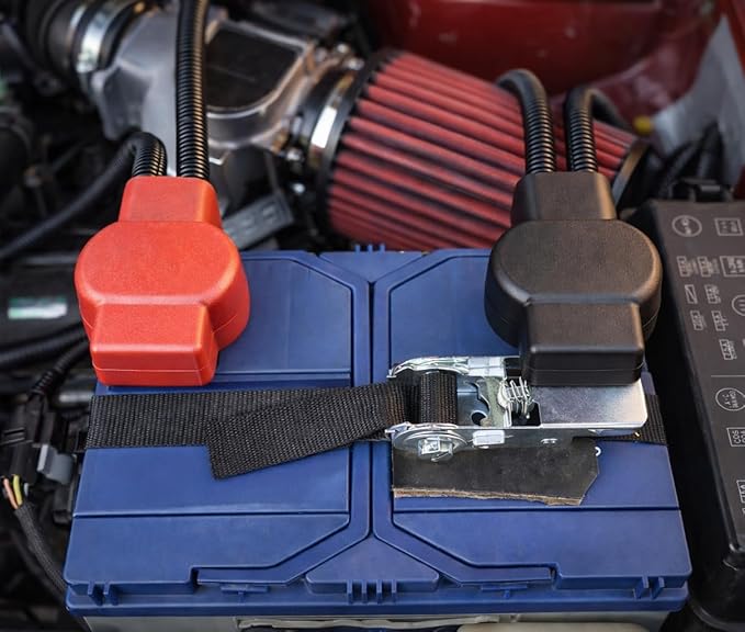 MGI SpeedWare Insulated Military Spec Battery Terminal Covers, Top Post Red and Black Pair (4/0 AWG)