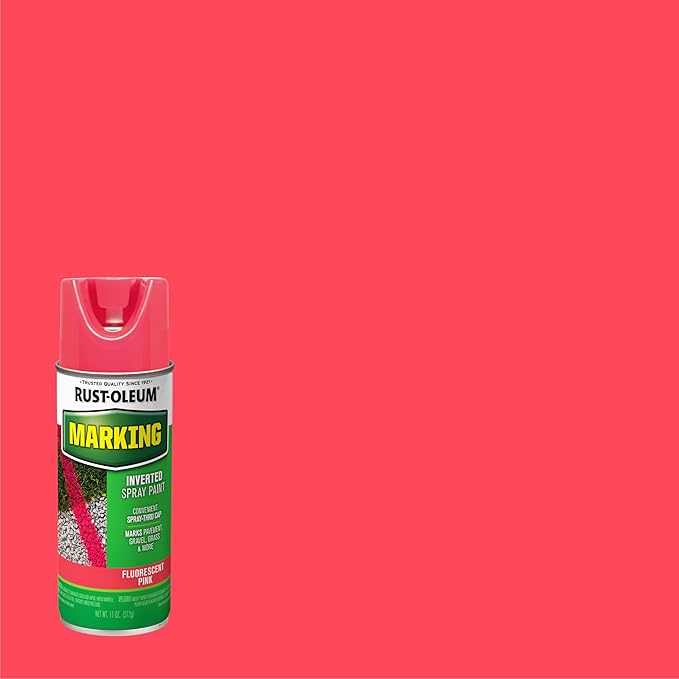 Rust-Oleum 1988830 Specialty Marking Spray Paint, 11 oz, Fluorescent Pink