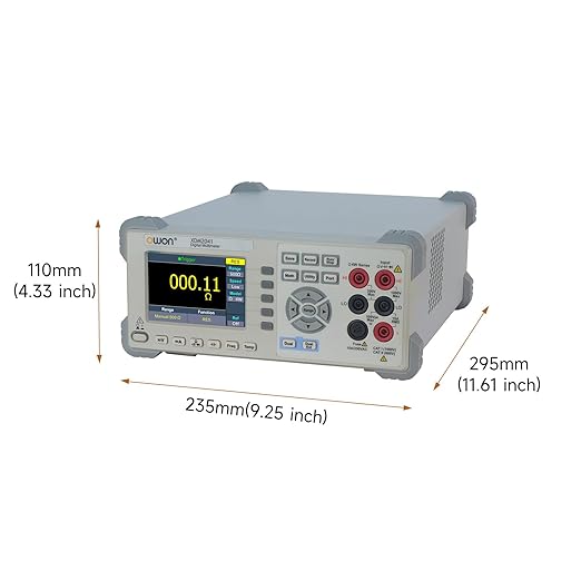 OWON Digital Multimeter AC DC Current Voltage 3.7in Screen True RMS 55000 Counts，DC Voltage Accuracy up to 0.025%，2 Line Display Desktop Type XDM2041