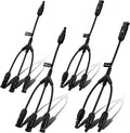 BougeRV Solar Y Branch Connectors Solar Panel Parallel Connectors 1 to 3 Solar Cable Wire Plug Tool Kit (2 Pairs M/FFF and F/MMM)
