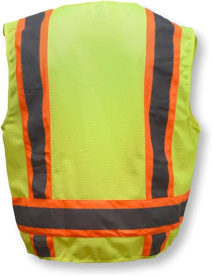 Radians SV6G4X Two Tone Surveyor Class 2 Safety Vest, 4X-Large, Green