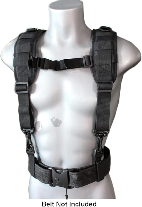 MELOTOUGH Tactical Outdoor H-Harness Duty Belt Suspenders (Battle Belt not Included)