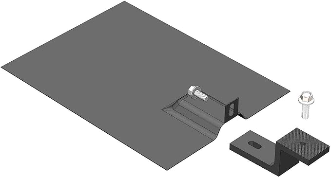 Side-Mount L-Foot and Top-Mount Z Bracket with Flashing for Solar Panel PV Module Mounting Racking Installation (10 Black Z Foot with Flashing)