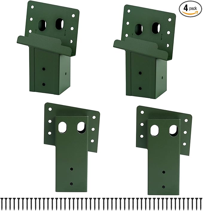 4 Pcs Outdoor 4x4 Compound Angle Brackets,Deer Stand Brackets for Deer Stand, Hunting Blinds and Tree Houses