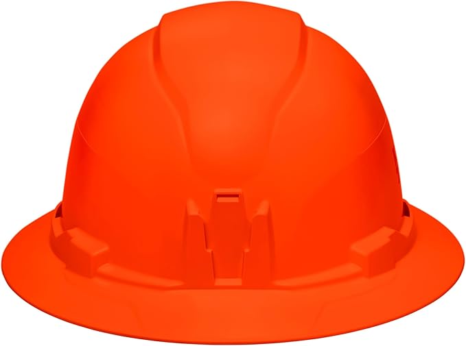 Klein Tools Hard Hat, Non-Vented Full Brim Style, Padded, Self-Wicking Odor-Resistant Sweatband, Tested up to 20kV