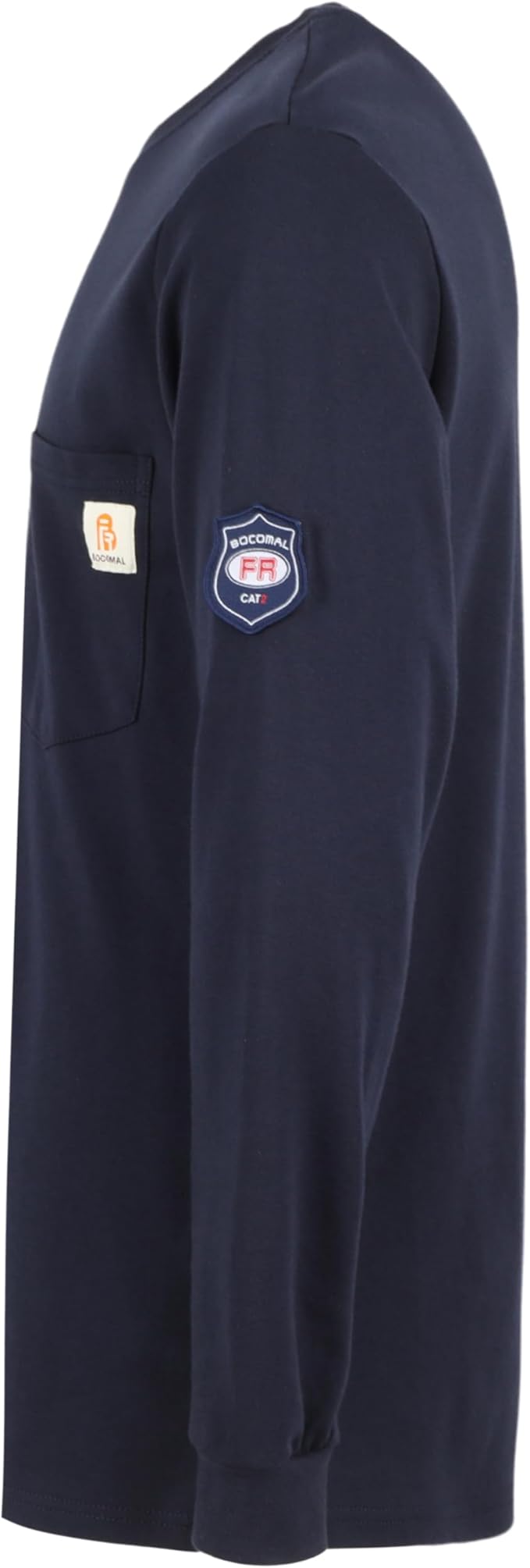 BOCOMAL FR Shirts Lightweight Classic Crew Long Sleeve Fire Resistant Shirt CAT2