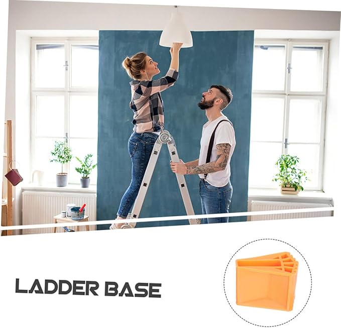 Gatuida 8pcs Non Slip Rubber Ladder Feet Caps Durable Protection Mats for Enhanced Floor Safety Easy Installation for All Ladder Types for Indoor and Outdoor Use