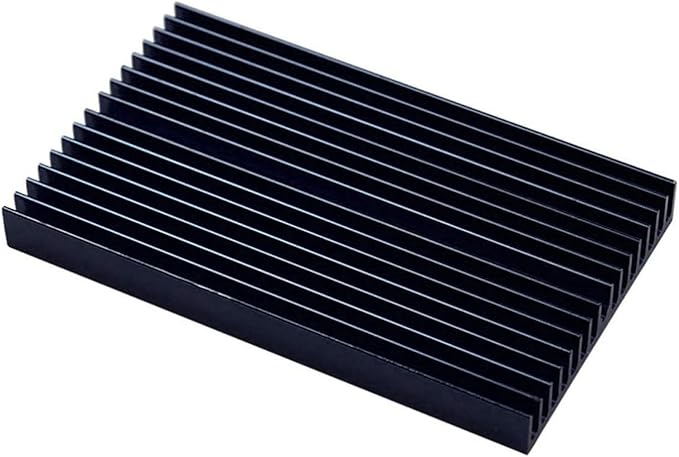 Easycargo 4pcs 60mm Heatsink 100x60x10mm, Aluminum Cooling Heat Sink, Cooler Heatsink for cooling LED panel (100mm x 60mm x 10mm) (Black)