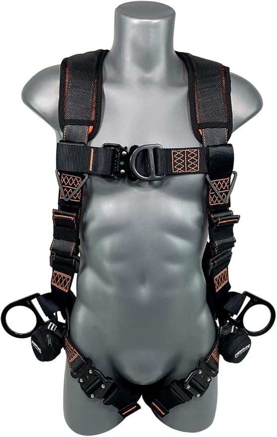 FRONTLINE FALL PROTECTION 105CFTB Combat™ Vest Style Harness with Front Side D-Rings and Suspension Trauma Straps (Universal)