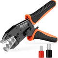 Crimping Tool for Sleeves Ferrule Terminals and Pin Cord End - AWG 10-2 Ratcheting Wire Crimper Tool - Ratchet Wire Terminal Crimping Pliers, for Larger Diameter Ferrules Connectors