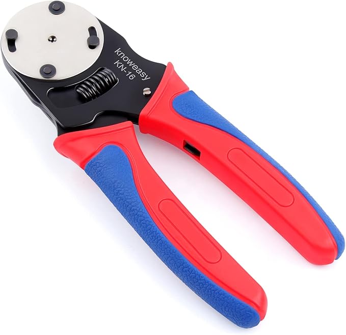 Deutsch Crimper,Knoweasy 4 Way Indent, 8 Impression Closed Barrel Crimper with Deutsch Crimp Tool for Deutsch Contacts - Gage 14, 16, 18 - Perfect for Automotive Application