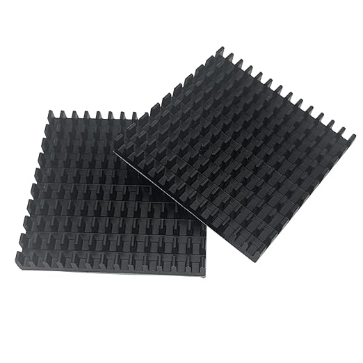 4PCS 40mm Aluminum Heat Sink with Thermal Conductive Adhesive Tape, 40×40×5mm Heatsink Cooler for Cooling TEC1-12706, VRM GPU Stepper Driver 3D Printer Stepper Motor