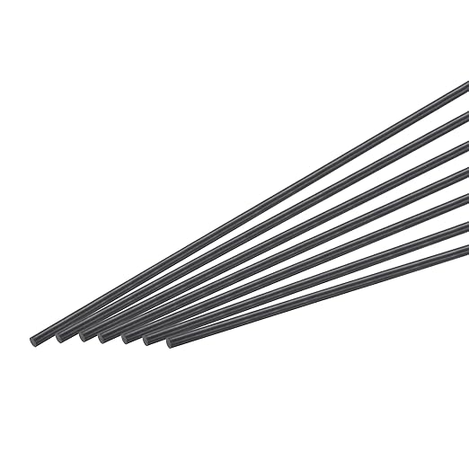 MECCANIXITY Carbon Fiber Rod Pole, 4mm x 300mm for RC Car Plane DIY Tool Wing Tube Quadcopter Arm, Pack of 7