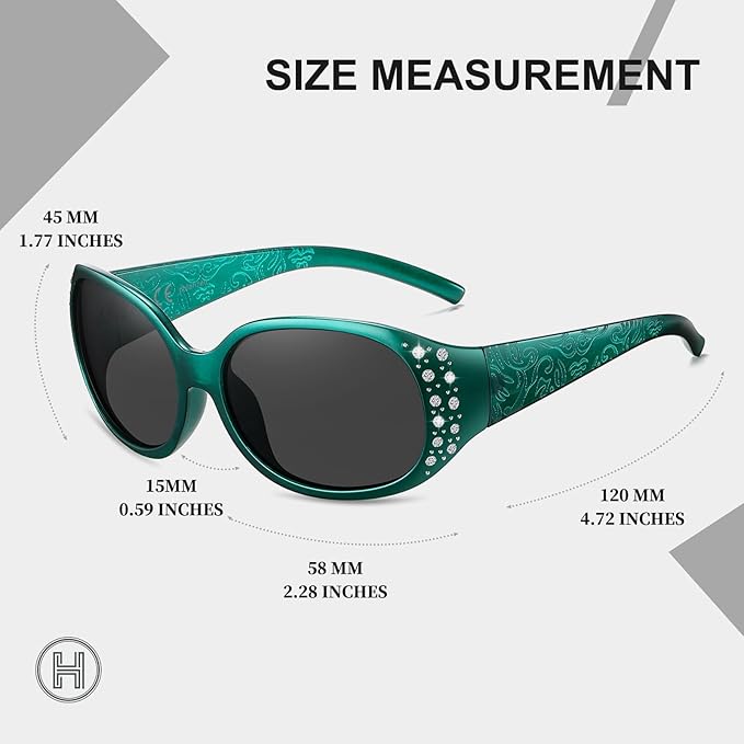 HAOLOTA Night Vision Driving Glasses Women Anti Glare Polarized, Wrap Around Nighttime Safety Glasses UV Protection