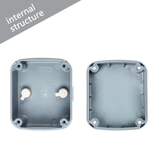 Nineleaf Junction Box, Electrical Box IP66 Water Resistant Dustproof ABS Plastic Project Enclosure for Electronics Grey,3.3X 2.8 x 2.3 inch,4PCS