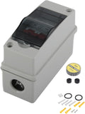 Miniature Circuit Breaker Solar DC Isolator Switch 20A for Outdoor Photovoltaic PV Solar Panels Disconnect IP65 DIN Rail Enclosure RV Breaker Box DC500V