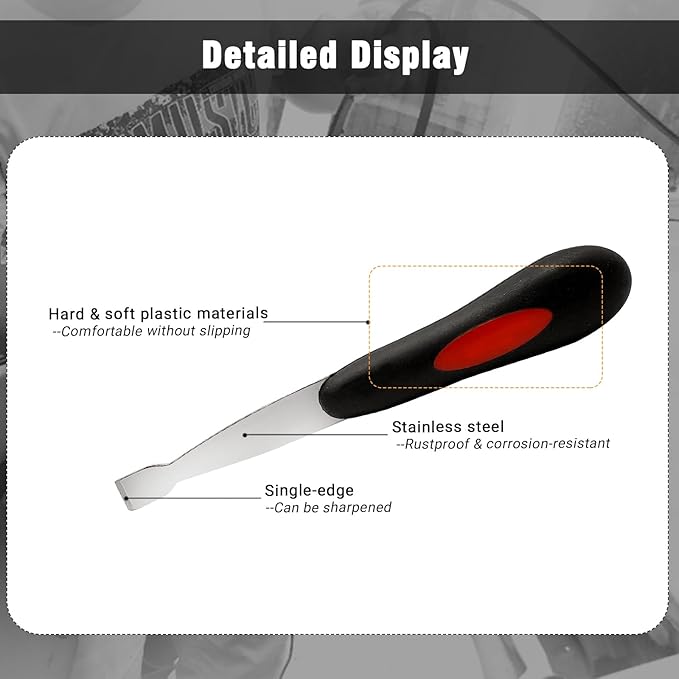 Windshield Urethane Scraper Tool Kit, Car Glass Bottom Glue Remover Tools, Windshield Removal Tool Set for Removing Glass Residues