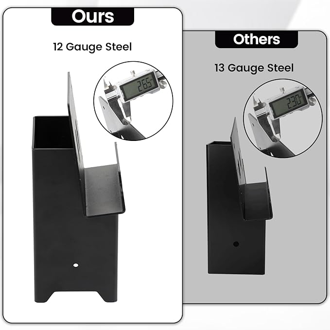 Deer Blind Brackets, Outdoor 4 x 4 Platform Bracket, 12 / 14 Gauge Steel Elevator Brackets for Deer Stand, Hunting Blinds, Shooting Shack
