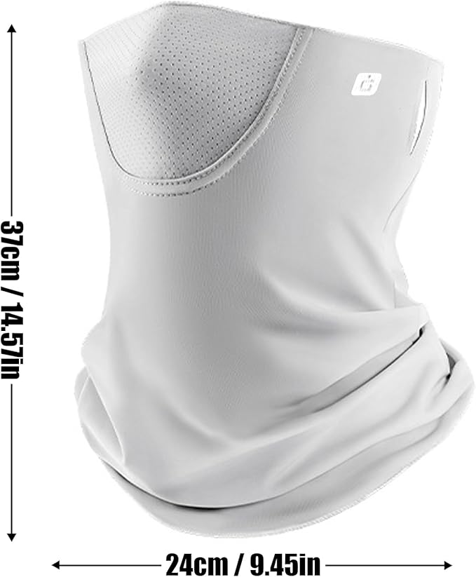 UPF 50+ Breathable Cooling Face Cover Sun UV Protection Earloop Neck Gaiter Scarf for Golf, Hiking, Fishing & Outdoors