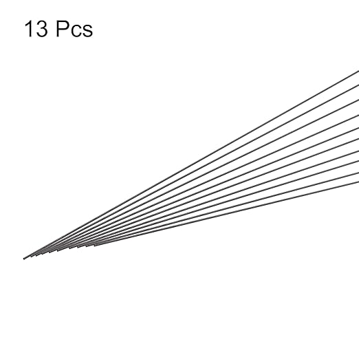 MECCANIXITY Carbon Fiber Rod Pole, 0.5mm x 150mm for RC Car Plane DIY Tool Wing Tube Quadcopter Arm, Pack of 13