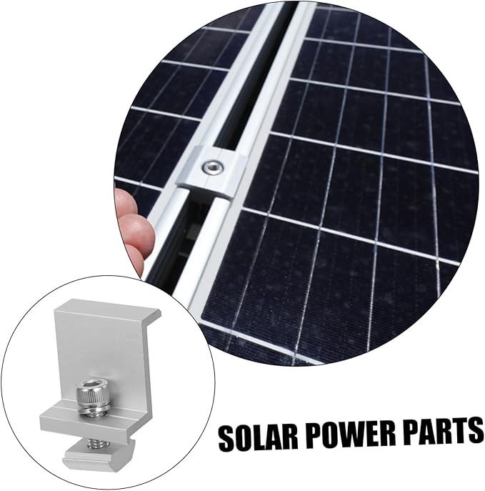 12Pcs Solar Panel Rack Clips Durable Fixed Buckle for Easy Installation Reliable Support Suitable for Home Solar