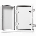 QILIPSU Waterproof Junction Box IP67 Outdoor Plastic Electrical Project Enclosure Weatherproof with Inner Door, Mounting Plate, Wall Brackets, Hinged Grey Cover 11.8"x7.9"x6.7" -D