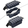 Flemoon [2 Pack] IP55 Small Outdoor Electrical Box Waterproof (Inner 5.9 x 3.2 x 1.8inch), Extension Cord Cover with Detachable Awning Covers for Plug, Outlet, Holiday Lights, Gray
