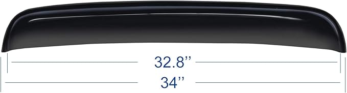 34in. (32.8in. Between The Inner Edge) Universal Dark Smoke Sun Moon Roof Rain Snow Guard Window Visor Deflector