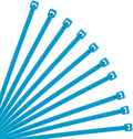 XINGO 10 Inch Cable Zip Ties (500 Pack), 40 Lbs Tensile Strength-Heavy Duty, Self-Locking Nylon Plastic Nylon Wire Ties for indoor and outdoor (Blue)