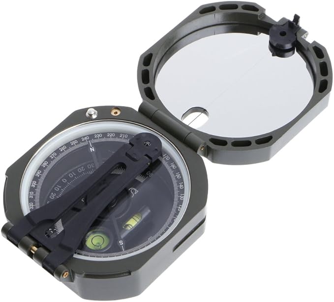 High Precision Magnetic Pocket Transit Geological Compass Scale 0-360 Degrees durable For Surveyors, Mining Engineers, Civil Engineers, Environmental Engineers and Foresters