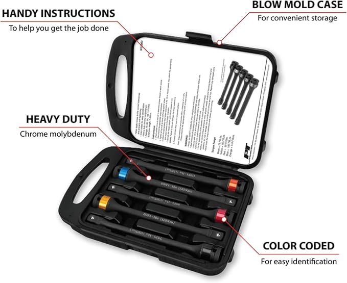Performance Tool W32903 5-Piece Torque Limiting Extension Set