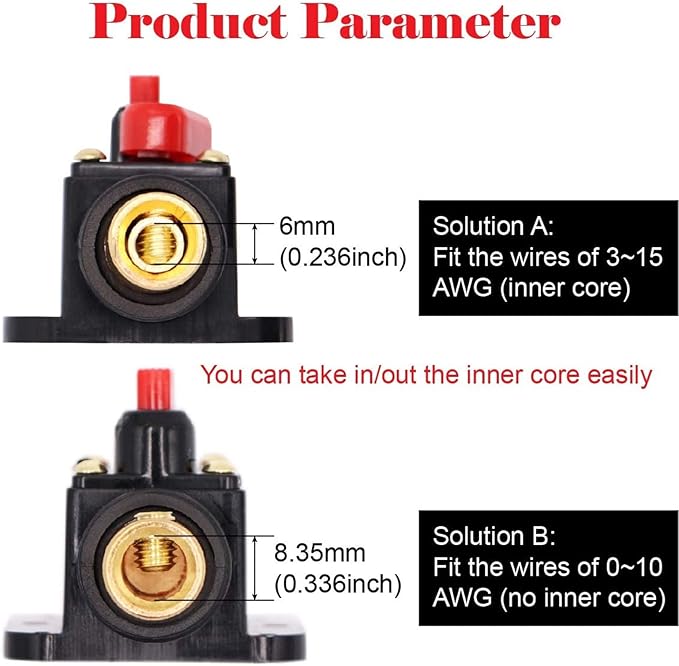 12V 30A Circuit Breaker Reset Fuse PowMr, Audio Inline Fuse Holder 30 Amp With Manual Reset for Car Audio, Stereo Switch and Solar Inverter System (2 Pack)