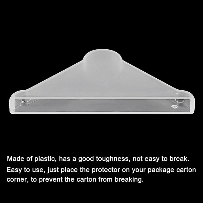 MECCANIXITY PP Corner Protector Triangle 37x4mm for Ceramic, Glass, Metal Sheets Clear Pack of 50